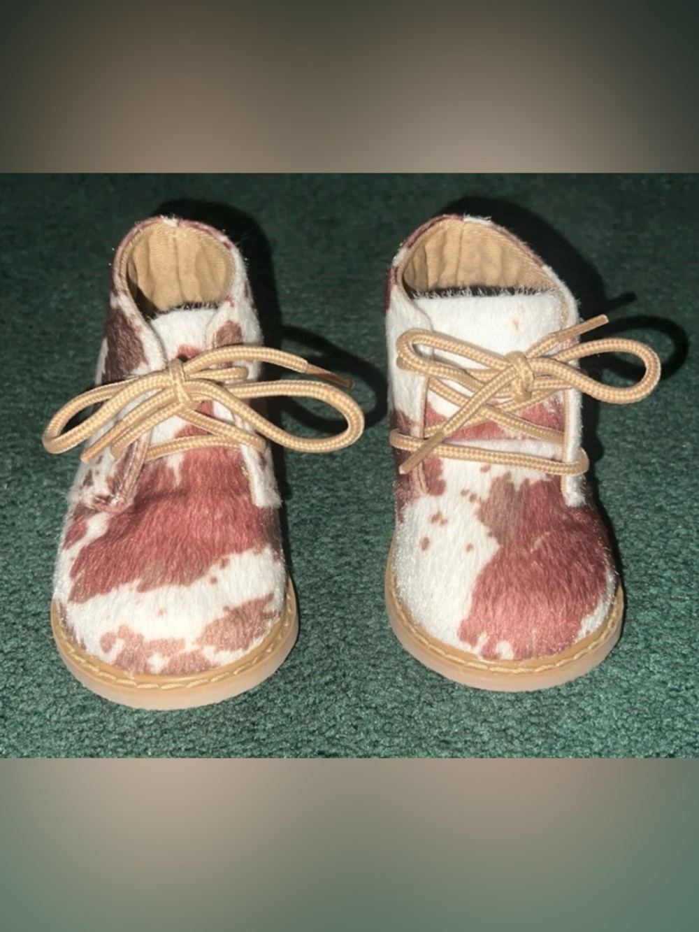 Cow Print Toddler Boots, Size 5C